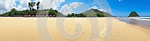 Panoramic view of Red island beach in Java, Indonesia