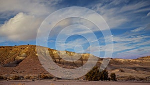 Panoramic view of the red rocks area in northern New Mexico