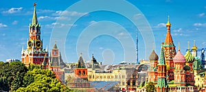 Panoramic view of the Red Square in Moscow, Russia