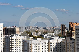 Panoramic view of the residential areas of Moscow