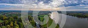 Panoramic view of the Rhine bridge Leverkusen