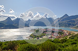 Panoramic View of Riano,Leon,Spain.