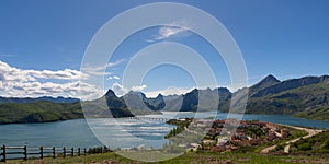 Panoramic view of RiaÃÂ±o a village in leÃÂ³n at the beginning of the summer spain photo