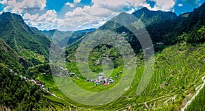 Panoramic view of rice terraces