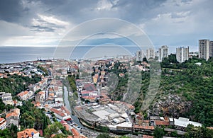 Panoramic view of Rijeka town