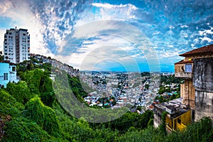 Panoramic View of Rio de Janeiro Slums