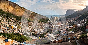 Panoramic view of Rio's Rocinha favela