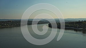 Panoramic view on river Danube in Novi Sad, Serbia