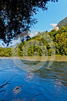 Panoramic view of the river inn in austria
