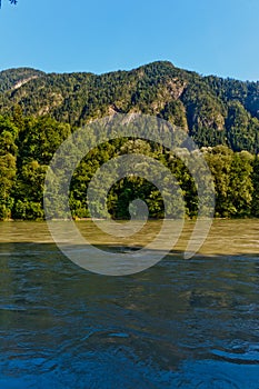 Panoramic view of the river inn in austria