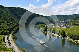 Panoramic view of river Mosel