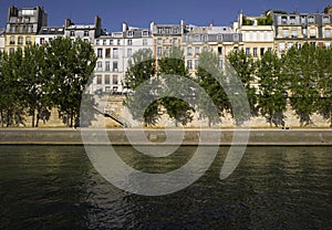 Panoramic view of river SEINE near Carrousel bri