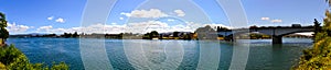 Panoramic view of Callecalle river in valdivia chile photo