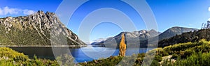 Panoramic view from the Road of the Seven Lakes, Patagonia, Argentina photo