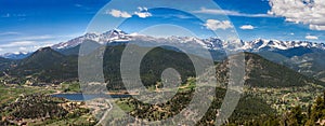 Panoramic view of Rocky mountains, Colorado, USA