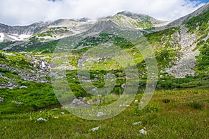 Panoramic view of rocky ridge