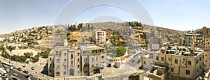 Panoramic View of the Roman Theater in Amman photo