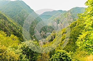 Panoramic view of the Romanian mountains