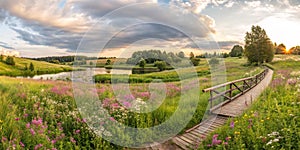 Romantic summer landscape