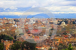 Panoramic view of Rome, Italy