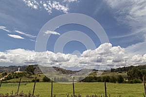 panoramic view, Sacsayhuman is a inca ruins, Cusco, Peru