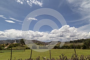 panoramic view, Sacsayhuman is a inca ruins, Cusco, Peru