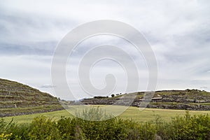 panoramic view, Sacsayhuman is a inca ruins, Cusco, Peru