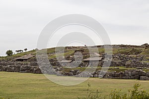 panoramic view, Sacsayhuman is a inca ruins, Cusco, Peru