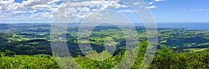 Panoramic view from Saddleback Mountain Lookout, Illawarra, nsw Australia