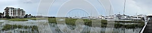 Panoramic View of Safe Harbor Charleston City Prior to Arrival of Hurricane Dorian