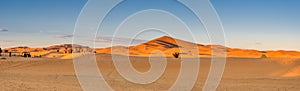 Panoramic view of Sahara Desert