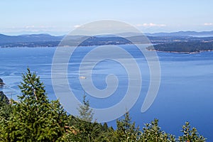 Panoramic view: Salt Spring Island near Vancouver Island / British Columbia / Canada