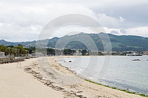 Panoramic view of Samil beach in Vigo, Spain