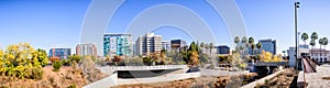Panoramic view of San Jose`s downtown skyline as seen from the s photo