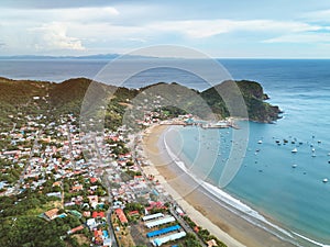 Panoramic view of san juan del sur town photo