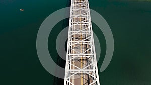 Panoramic view of the San Juanico bridge, the longest bridge in the country. It connects the Samar and Leyte islands in