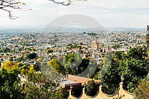 A panoramic view of San Miguel de Allende City, mexico