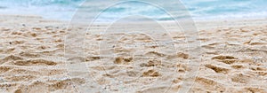 Panoramic view of sand on the beach background
