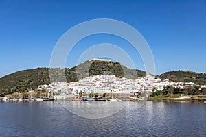 Panoramic view of Sanlucar de Guadiana village in Huelva, Andalusia,