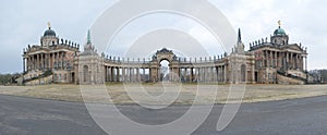 Panoramic view of Sans Souci palace in Potsdam, Berlin, Germany, Europe