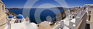 Panoramic view of Santorini island