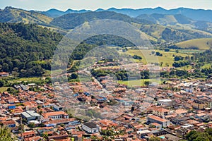 Panoramic view of Sao Bento do Sapucai city, in Sao Paulo state, Brazil