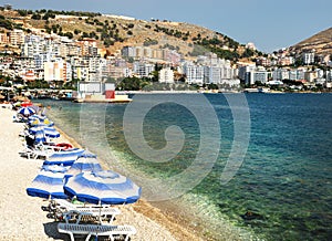 Panoramic view of Saranda bay