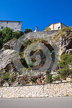 Panoramic view of Satriano di Lucania. Italy.