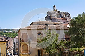 Panoramic view of Satriano di Lucania. Italy.