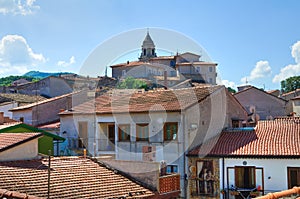 Panoramic view of Satriano di Lucania. Italy.