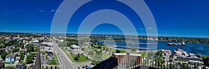 Panoramic view of Sault Ste Marie Michigan