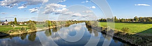 Panoramic view of Sava river landscape from Liberty Bridge, Zagreb, Croatia