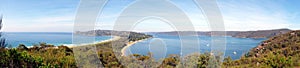 A panoramic view of the scenic landscape of the Palm beach in Sydney, Australia