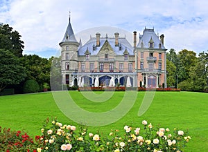 Panoramic view of Schloss Schadau, Thun, Switzerland